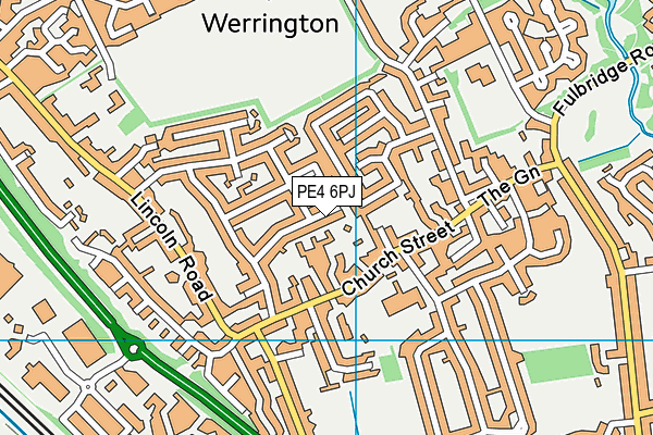 PE4 6PJ map - OS VectorMap District (Ordnance Survey) PE4 6PJ map - OS VectorMap District (Ordnance Survey)