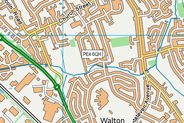 PE4 6QH map - OS VectorMap District (Ordnance Survey)