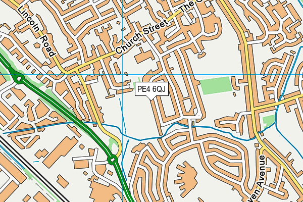 PE4 6QJ map - OS VectorMap District (Ordnance Survey) PE4 6QJ map - OS VectorMap District (Ordnance Survey)