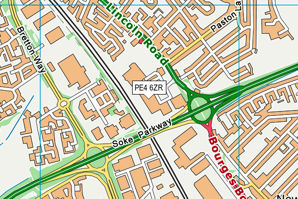PE4 6ZR map - OS VectorMap District (Ordnance Survey) PE4 6ZR map - OS VectorMap District (Ordnance Survey)