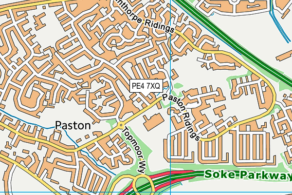PE4 7XQ map - OS VectorMap District (Ordnance Survey) PE4 7XQ map - OS VectorMap District (Ordnance Survey)