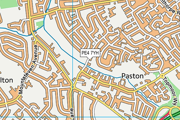 PE4 7YH map - OS VectorMap District (Ordnance Survey) PE4 7YH map - OS VectorMap District (Ordnance Survey)