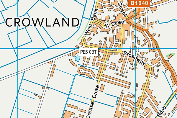 PE6 0BT map - OS VectorMap District (Ordnance Survey) PE6 0BT map - OS VectorMap District (Ordnance Survey)