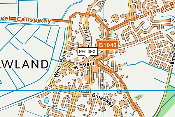 PE6 0EX map - OS VectorMap District (Ordnance Survey) PE6 0EX map - OS VectorMap District (Ordnance Survey)