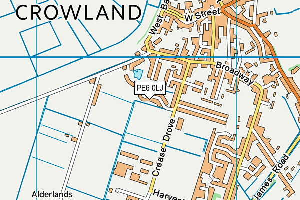 PE6 0LJ map - OS VectorMap District (Ordnance Survey) PE6 0LJ map - OS VectorMap District (Ordnance Survey)