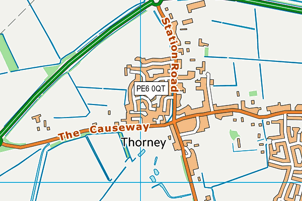 PE6 0QT map - OS VectorMap District (Ordnance Survey) PE6 0QT map - OS VectorMap District (Ordnance Survey)