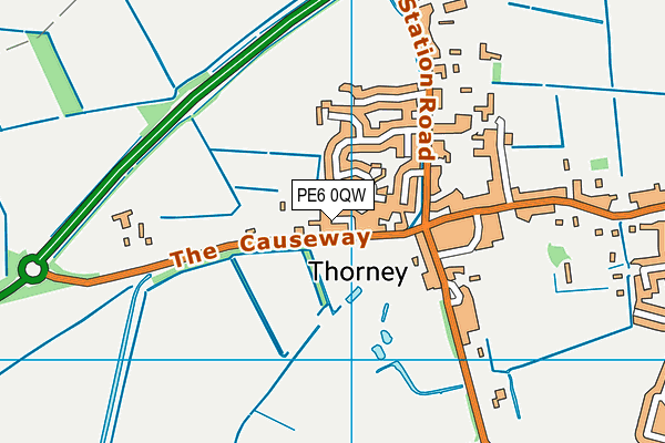 PE6 0QW map - OS VectorMap District (Ordnance Survey) PE6 0QW map - OS VectorMap District (Ordnance Survey)
