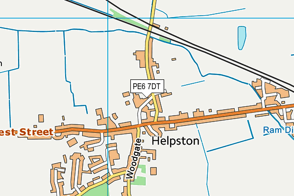 PE6 7DT map - OS VectorMap District (Ordnance Survey) PE6 7DT map - OS VectorMap District (Ordnance Survey)