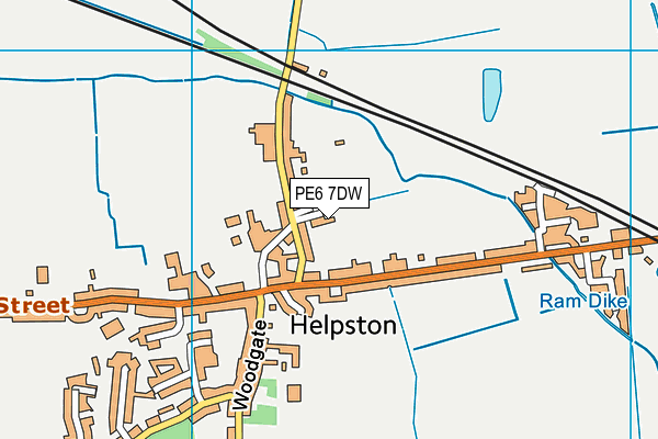 PE6 7DW map - OS VectorMap District (Ordnance Survey) PE6 7DW map - OS VectorMap District (Ordnance Survey)
