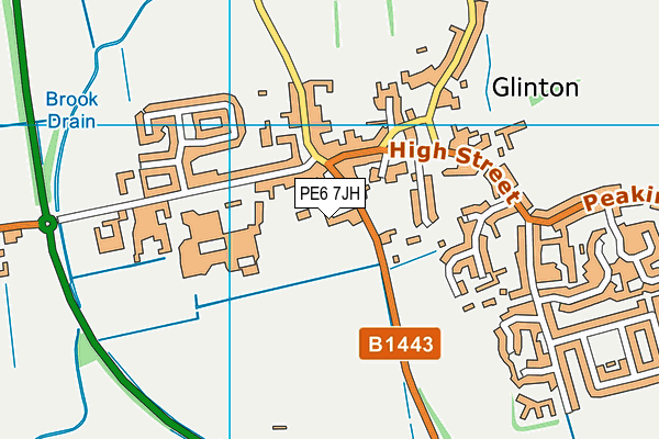 PE6 7JH map - OS VectorMap District (Ordnance Survey) PE6 7JH map - OS VectorMap District (Ordnance Survey)