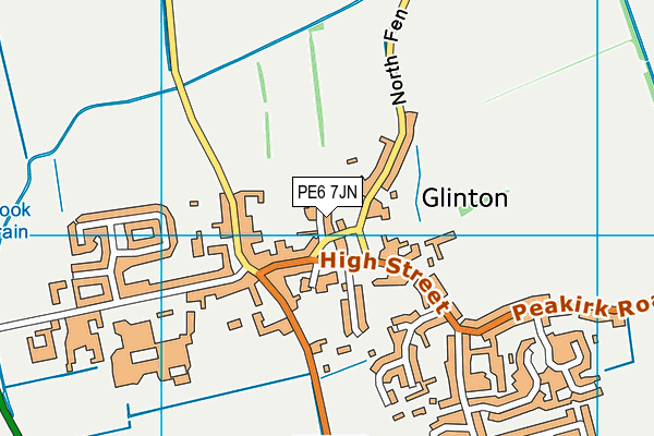 PE6 7JN map - OS VectorMap District (Ordnance Survey) PE6 7JN map - OS VectorMap District (Ordnance Survey)
