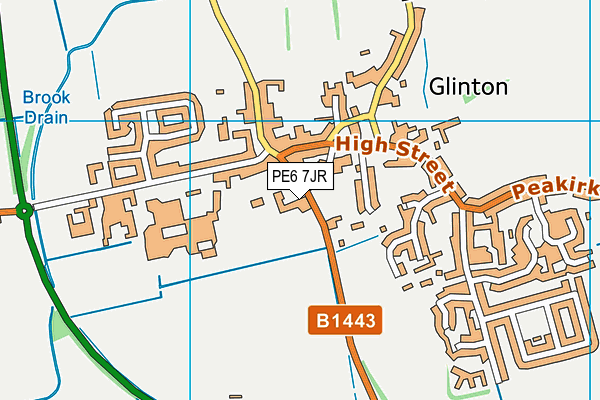 PE6 7JR map - OS VectorMap District (Ordnance Survey) PE6 7JR map - OS VectorMap District (Ordnance Survey)