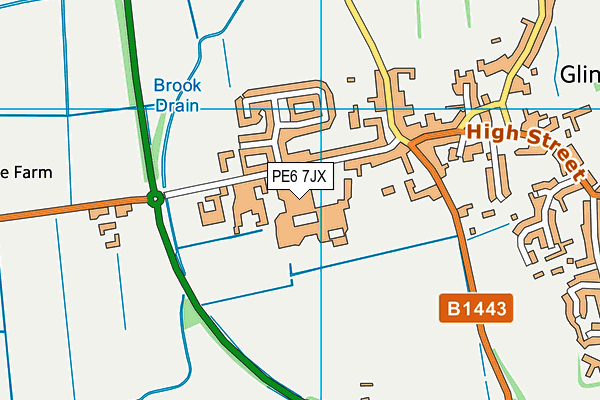 PE6 7JX map - OS VectorMap District (Ordnance Survey) PE6 7JX map - OS VectorMap District (Ordnance Survey)
