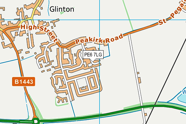 PE6 7LG map - OS VectorMap District (Ordnance Survey) PE6 7LG map - OS VectorMap District (Ordnance Survey)
