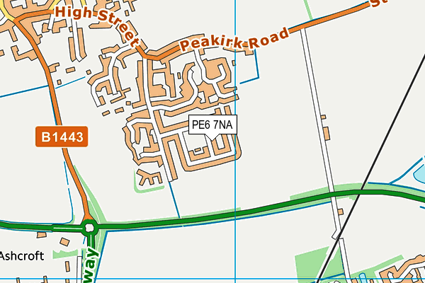 PE6 7NA map - OS VectorMap District (Ordnance Survey) PE6 7NA map - OS VectorMap District (Ordnance Survey)