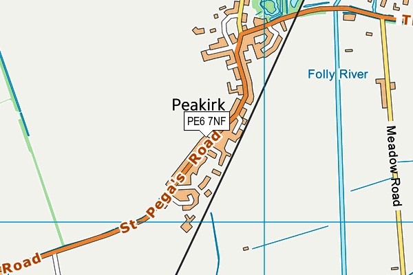 PE6 7NF map - OS VectorMap District (Ordnance Survey) PE6 7NF map - OS VectorMap District (Ordnance Survey)