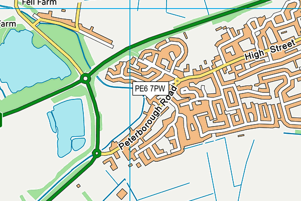 PE6 7PW map - OS VectorMap District (Ordnance Survey) PE6 7PW map - OS VectorMap District (Ordnance Survey)