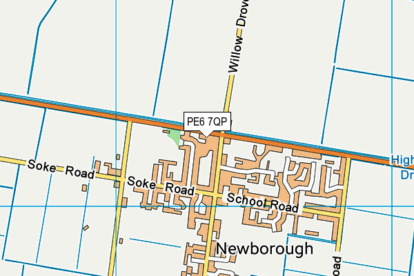 PE6 7QP map - OS VectorMap District (Ordnance Survey) PE6 7QP map - OS VectorMap District (Ordnance Survey)