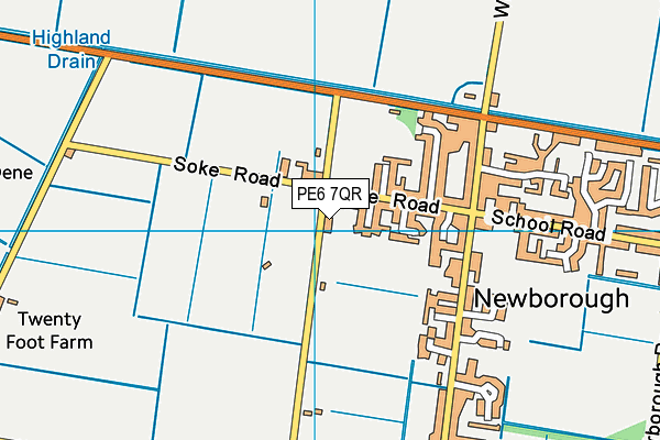 PE6 7QR map - OS VectorMap District (Ordnance Survey) PE6 7QR map - OS VectorMap District (Ordnance Survey)