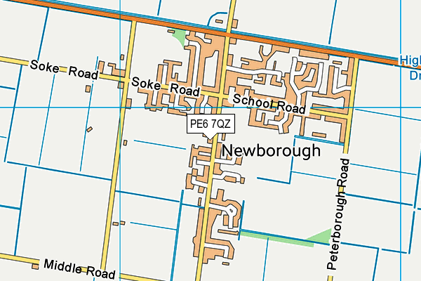 PE6 7QZ map - OS VectorMap District (Ordnance Survey) PE6 7QZ map - OS VectorMap District (Ordnance Survey)