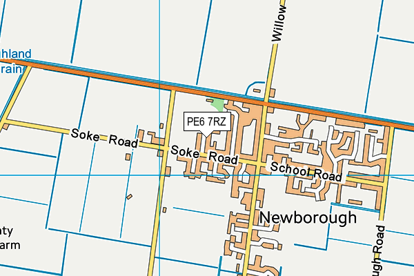 PE6 7RZ map - OS VectorMap District (Ordnance Survey) PE6 7RZ map - OS VectorMap District (Ordnance Survey)