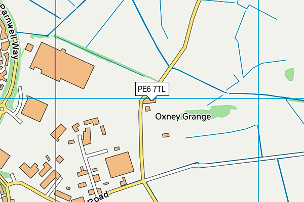 PE6 7TL map - OS VectorMap District (Ordnance Survey) PE6 7TL map - OS VectorMap District (Ordnance Survey)