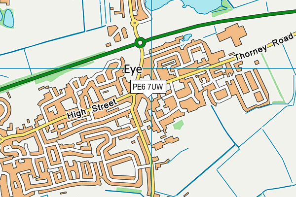 PE6 7UW map - OS VectorMap District (Ordnance Survey) PE6 7UW map - OS VectorMap District (Ordnance Survey)