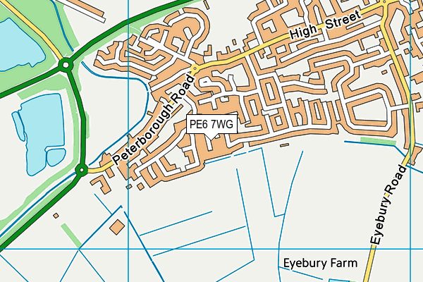 PE6 7WG map - OS VectorMap District (Ordnance Survey) PE6 7WG map - OS VectorMap District (Ordnance Survey)