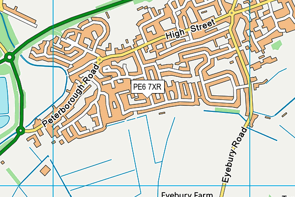 PE6 7XR map - OS VectorMap District (Ordnance Survey) PE6 7XR map - OS VectorMap District (Ordnance Survey)