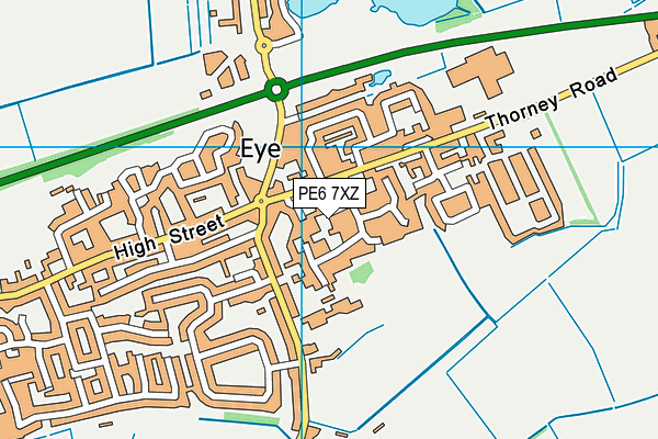 PE6 7XZ map - OS VectorMap District (Ordnance Survey) PE6 7XZ map - OS VectorMap District (Ordnance Survey)