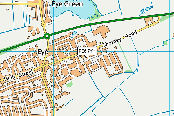 PE6 7YH map - OS VectorMap District (Ordnance Survey) PE6 7YH map - OS VectorMap District (Ordnance Survey)