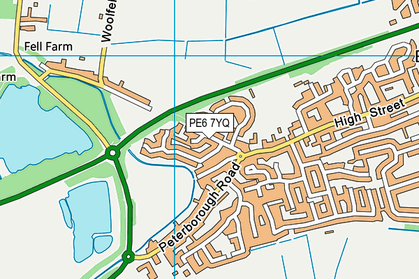 PE6 7YQ map - OS VectorMap District (Ordnance Survey) PE6 7YQ map - OS VectorMap District (Ordnance Survey)
