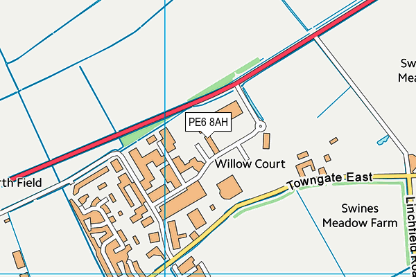 PE6 8AH map - OS VectorMap District (Ordnance Survey) PE6 8AH map - OS VectorMap District (Ordnance Survey)