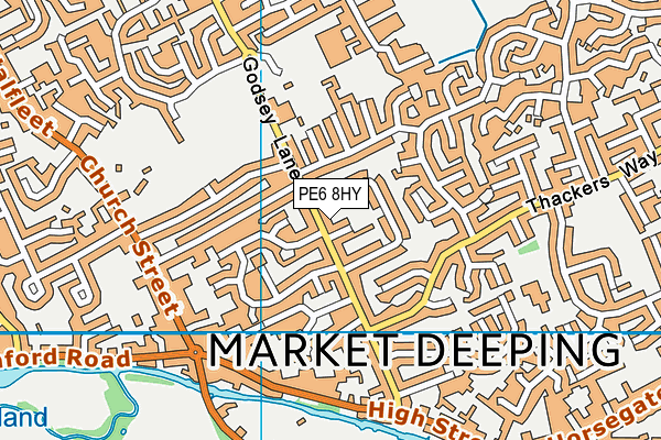 PE6 8HY map - OS VectorMap District (Ordnance Survey) PE6 8HY map - OS VectorMap District (Ordnance Survey)