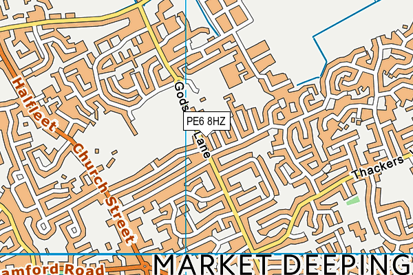 PE6 8HZ map - OS VectorMap District (Ordnance Survey) PE6 8HZ map - OS VectorMap District (Ordnance Survey)