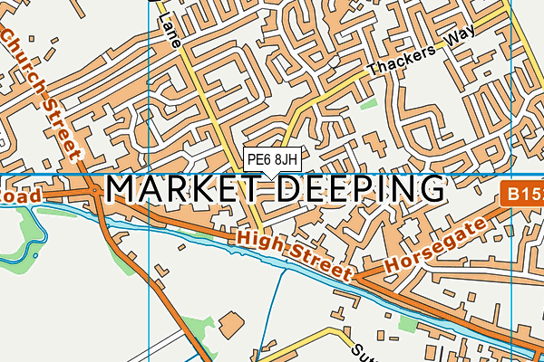 PE6 8JH map - OS VectorMap District (Ordnance Survey) PE6 8JH map - OS VectorMap District (Ordnance Survey)