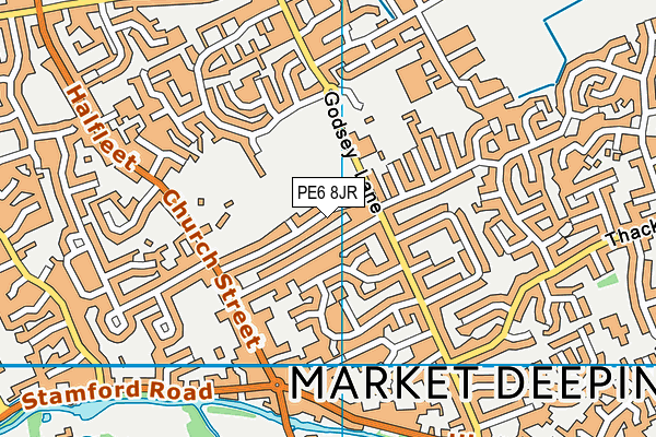 PE6 8JR map - OS VectorMap District (Ordnance Survey) PE6 8JR map - OS VectorMap District (Ordnance Survey)