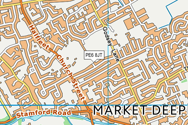 PE6 8JT map - OS VectorMap District (Ordnance Survey) PE6 8JT map - OS VectorMap District (Ordnance Survey)