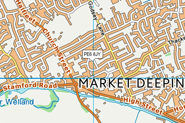PE6 8JY map - OS VectorMap District (Ordnance Survey) PE6 8JY map - OS VectorMap District (Ordnance Survey)