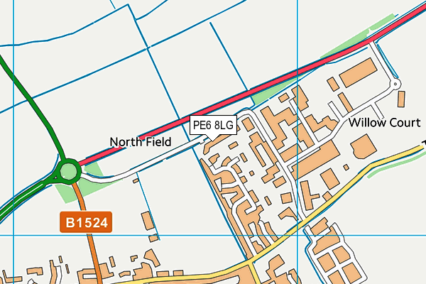 PE6 8LG map - OS VectorMap District (Ordnance Survey) PE6 8LG map - OS VectorMap District (Ordnance Survey)