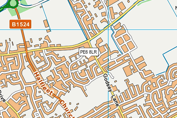 PE6 8LR map - OS VectorMap District (Ordnance Survey) PE6 8LR map - OS VectorMap District (Ordnance Survey)