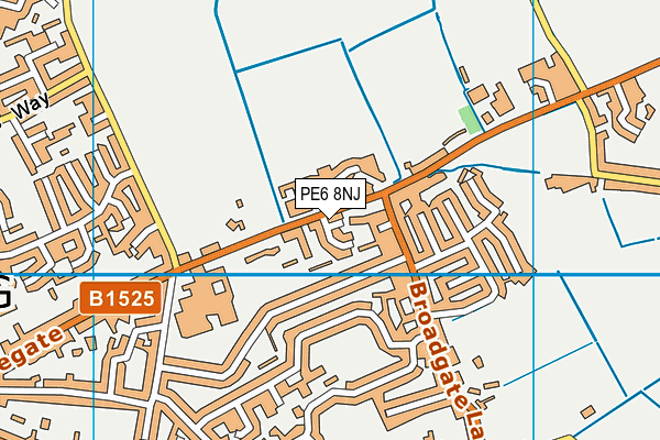 PE6 8NJ map - OS VectorMap District (Ordnance Survey) PE6 8NJ map - OS VectorMap District (Ordnance Survey)