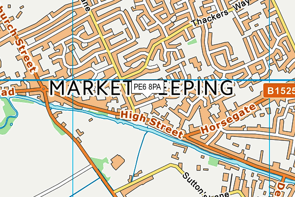 PE6 8PA map - OS VectorMap District (Ordnance Survey)