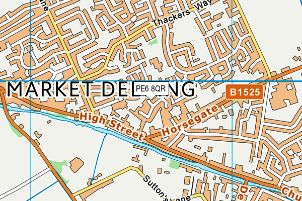 PE6 8QR map - OS VectorMap District (Ordnance Survey) PE6 8QR map - OS VectorMap District (Ordnance Survey)