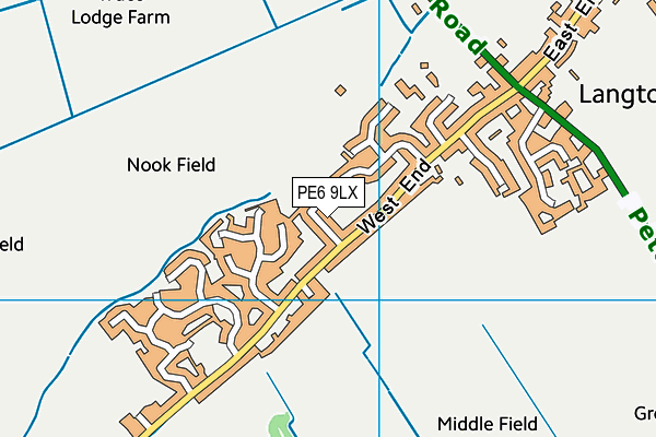 PE6 9LX map - OS VectorMap District (Ordnance Survey) PE6 9LX map - OS VectorMap District (Ordnance Survey)