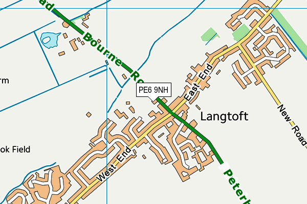 PE6 9NH map - OS VectorMap District (Ordnance Survey)