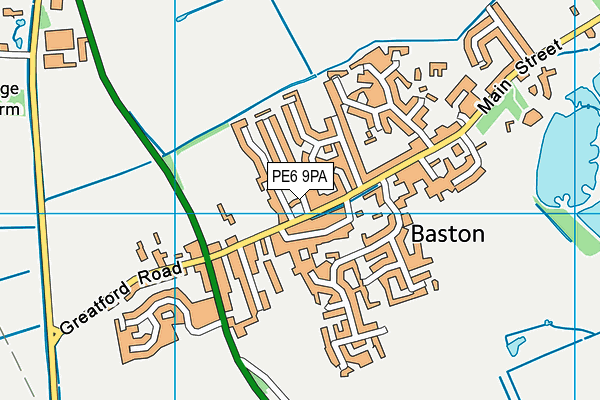PE6 9PA map - OS VectorMap District (Ordnance Survey) PE6 9PA map - OS VectorMap District (Ordnance Survey)