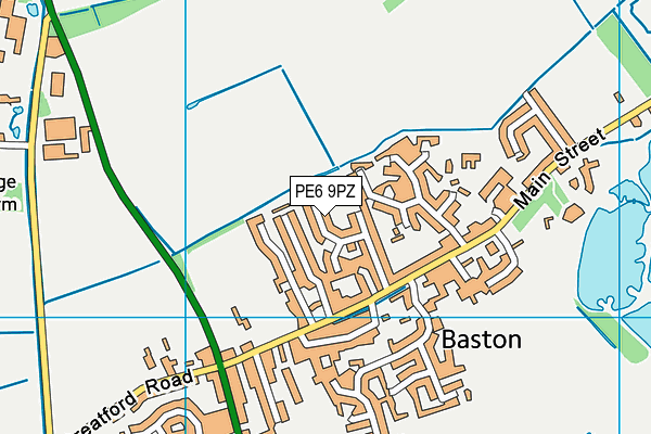 PE6 9PZ map - OS VectorMap District (Ordnance Survey) PE6 9PZ map - OS VectorMap District (Ordnance Survey)
