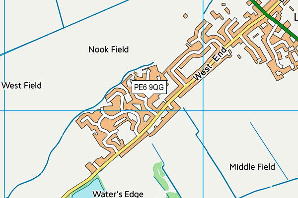 PE6 9QG map - OS VectorMap District (Ordnance Survey) PE6 9QG map - OS VectorMap District (Ordnance Survey)