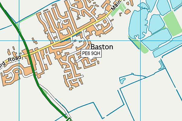PE6 9QH map - OS VectorMap District (Ordnance Survey)
